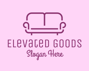 Purple Sofa Furniture logo design