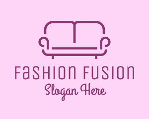 Purple Sofa Furniture logo design