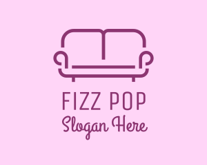 Purple Sofa Furniture logo design