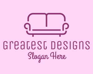 Purple Sofa Furniture logo design