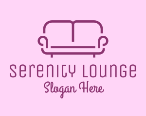 Purple Sofa Furniture logo design