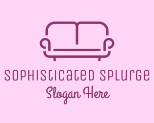 Purple Sofa Furniture logo design