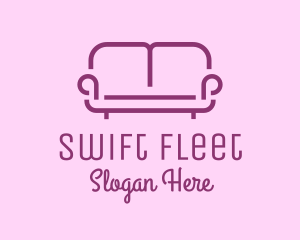 Purple Sofa Furniture logo design