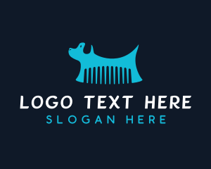 Dog Pet Comb Grooming logo