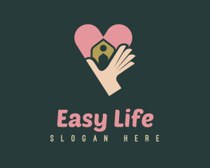 Charity Heart Home logo design