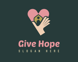 Charity Heart Home logo design