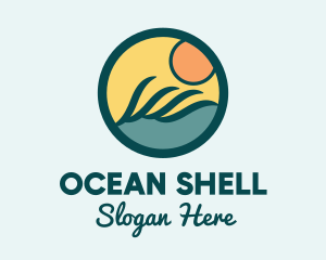 Ocean Wave Surfing logo design