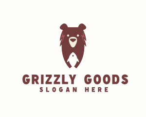 Bear Fish Wildlife logo design