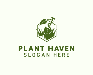 Landscaping Shovel Plant logo design