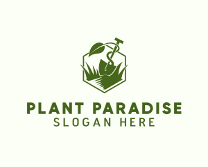 Landscaping Shovel Plant logo design