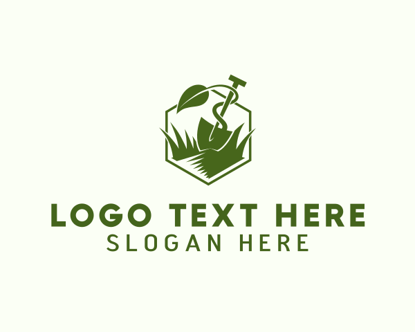 Landscaping Shovel Plant logo