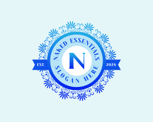 Greek Nu Letter N logo design