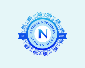 Greek Nu Letter N logo design