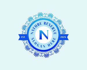 Greek Nu Letter N logo design