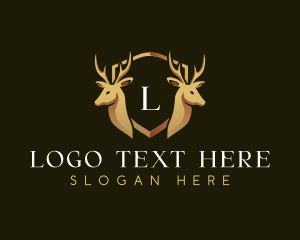 Elegant Deer Crest logo