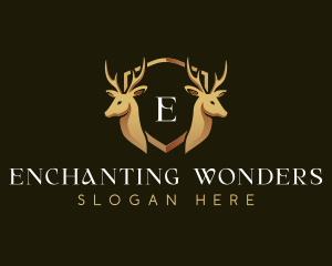 Elegant Deer Crest logo design