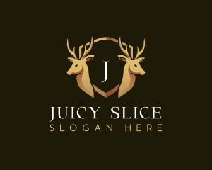 Elegant Deer Crest logo design