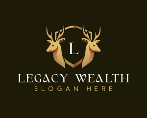 Elegant Deer Crest logo design