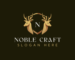 Elegant Deer Crest logo design