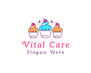 Cherry Cupcake Dessert logo