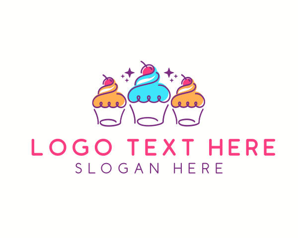 Cherry Cupcake Dessert logo