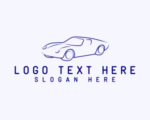 Blue Automotive Car logo