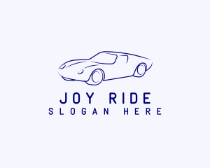 Blue Automotive Car logo design