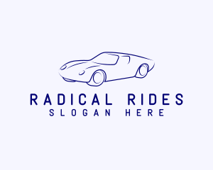 Blue Automotive Car logo design