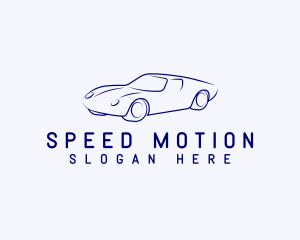 Blue Automotive Car logo design