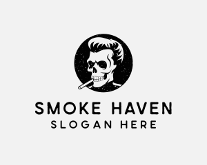 Skull Cigarette Smoke logo