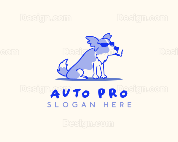 Pet Dog Smoking Logo