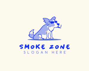 Pet Dog Smoking logo design