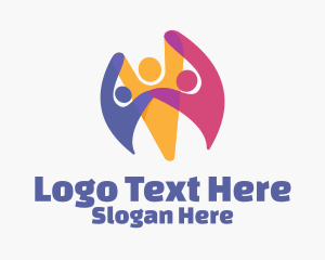 Colorful Human Charity  Logo