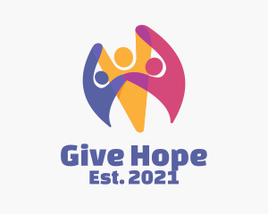 Colorful Human Charity  logo design