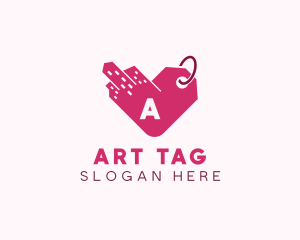 City Heart Tag Shopping logo design