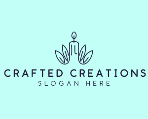 Candle Wax Leaf logo design