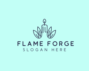 Candle Wax Leaf logo design