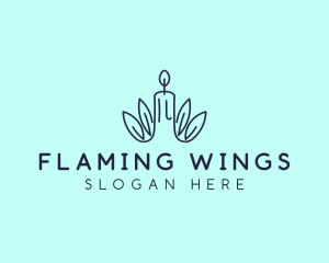 Candle Wax Leaf logo design