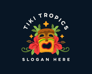 Tiki Totem Statue logo design