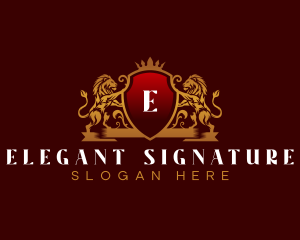 Elegant Lion Crest logo design