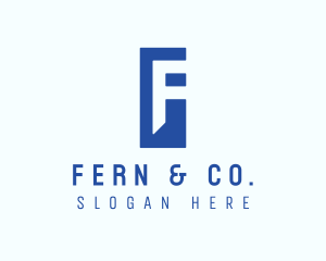 Generic Blue Letter F logo design