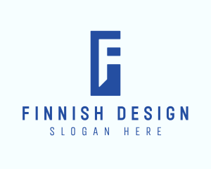 Generic Blue Letter F logo design