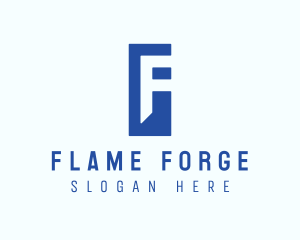 Generic Blue Letter F logo design