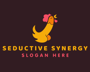 Naughty Erotic Chicken logo design