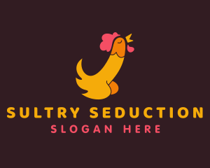 Naughty Erotic Chicken logo design