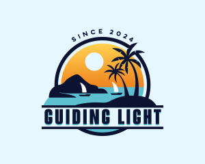 Beach Travel Vacation logo design