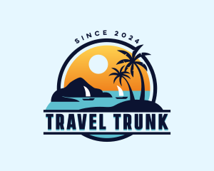 Beach Travel Vacation logo design