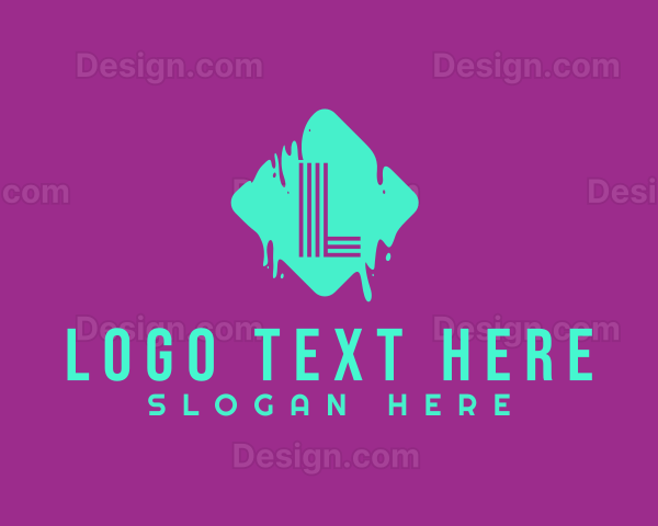 Neon Paint Stripe Logo