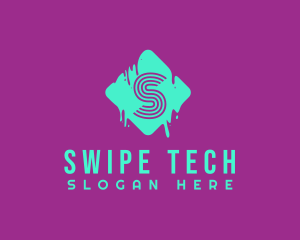 Neon Paint Stripe logo design