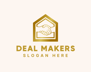 Real Estate Deal Handshake logo design